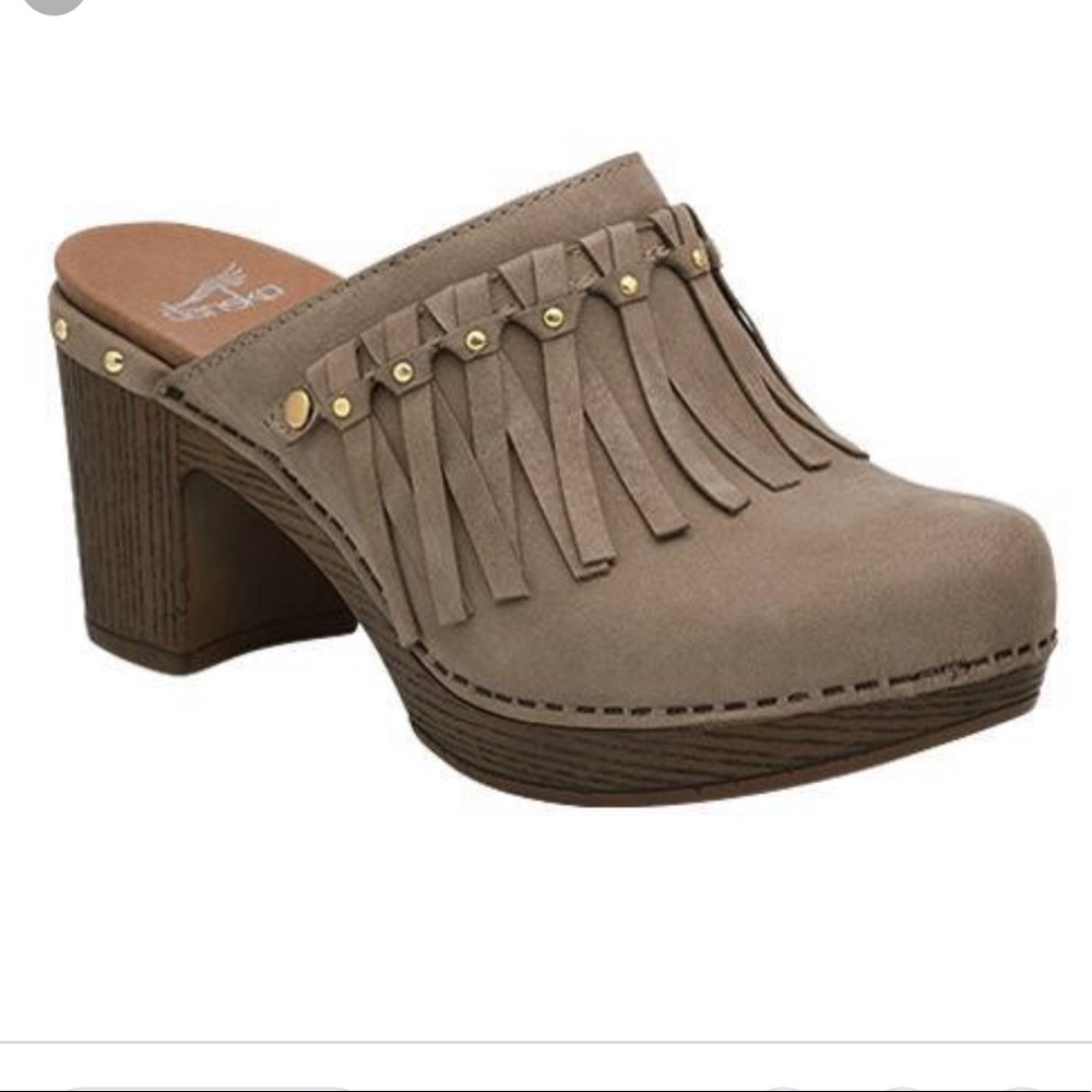 Dansko deni fringe clogs